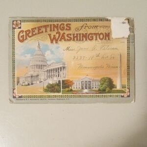 Vintage Greetings from Washington Postcard